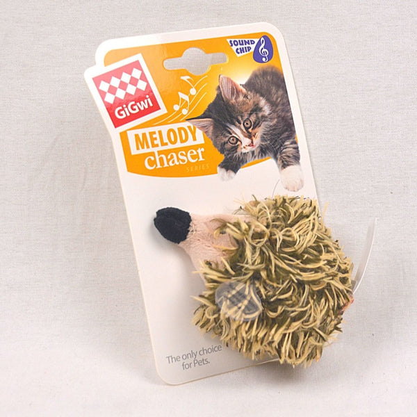 GIGWI Hedgehog Melody Chaser With Activated Sound Chip Cat Toy Gigwi 