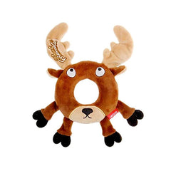 GIGWI Plush Friendz Medium WithFoam Rubber Ring 21cm Dog Toy Gigwi Deer 