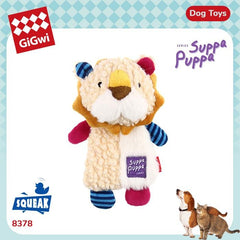GIGWI Suppa Puppa Lion Squeaker Crinkle Inside 18cm Dog Toy Gigwi 