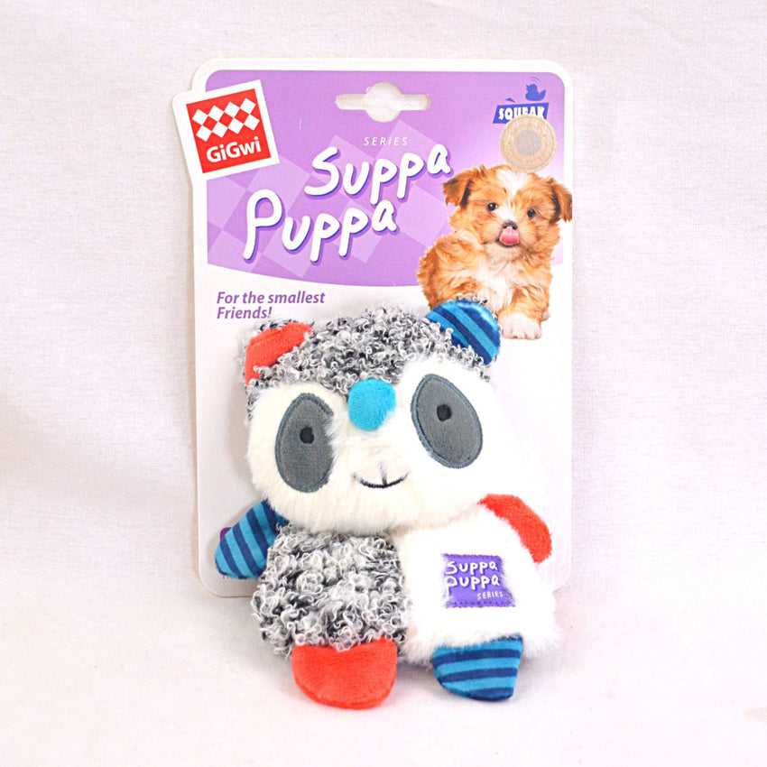 GIGWI Suppa Puppa Racoon Squeaker Crinkle Inside 15cm Dog Toy Gigwi 