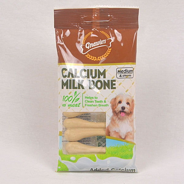 GNAWLERS Calcium Milk Bone Dog Dental Chew Gnawlers Medium 