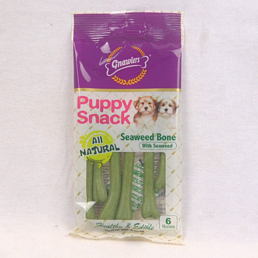 GNAWLERS Snack Anjing Puppy Seaweed Bone 40gr Dog Dental Chew Gnawlers 
