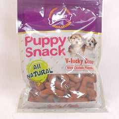 GNAWLERS Snack Anjing Puppy V Lucky Bone Chicken 270gr Dog Dental Chew Gnawlers 