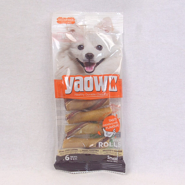 GNAWLERS Yaowo Snack Anjing Dental Twist Roll Chicken Liver 60gr Dog Dental Chew Gnawlers 