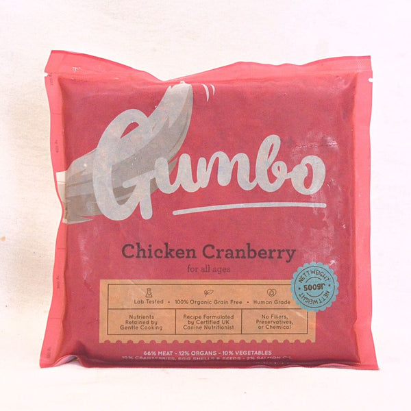 GUMBO Cooked Food Chicken and Cranberry 500gr Dog Frozen Food Gumbo 