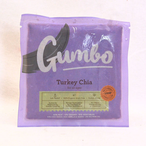 GUMBO Cooked Food Turkey and Chia 100gr Dog Frozen Food Gumbo 