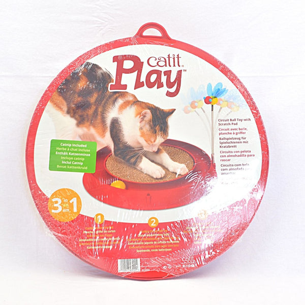HAGEN CATIT Play Circuit Ball With Scratch Pad Cat Toy Cat It 