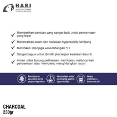 HARI Charcoal Activated Carbon 230gr Bird Health And Nutrition Tropican 