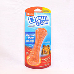 HARTZ Chew and Clean Dental Duo Medium Dog Toy Hartz Orange 