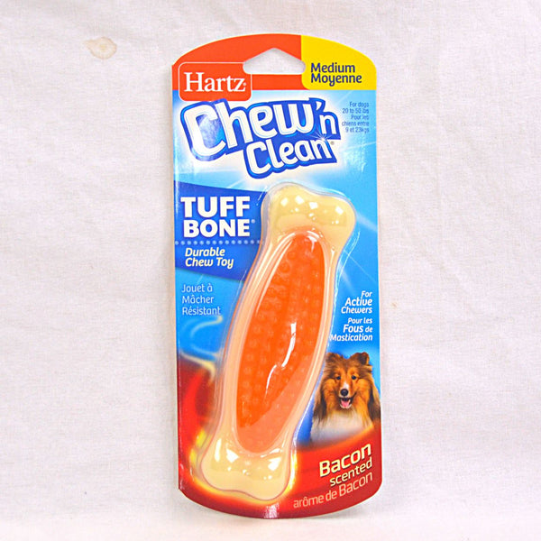 HARTZ Chew and Clean Middlin Tuff Bone Medium Dog Toy Hartz Orange 