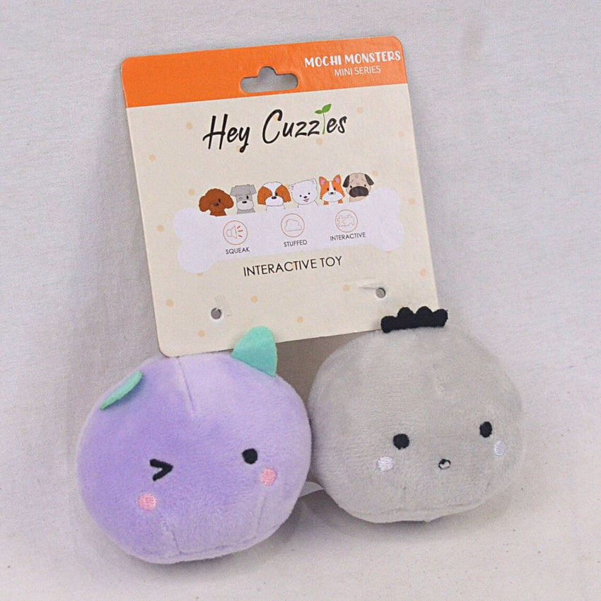 HeyCuzzies Mainan Anjing Mochi Monsters Grey and Purpur Dog Toy Pet Republic Indonesia 