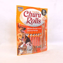 INABA Churu Rolls For Dog Chicken Recipe Wraps Chicken Recipe 96g Dog Snack Inaba 