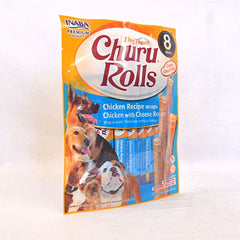 INABA Churu Rolls For Dog Chicken Recipe Wraps Chicken With Cheese Recipe 96g Dog Snack Inaba 