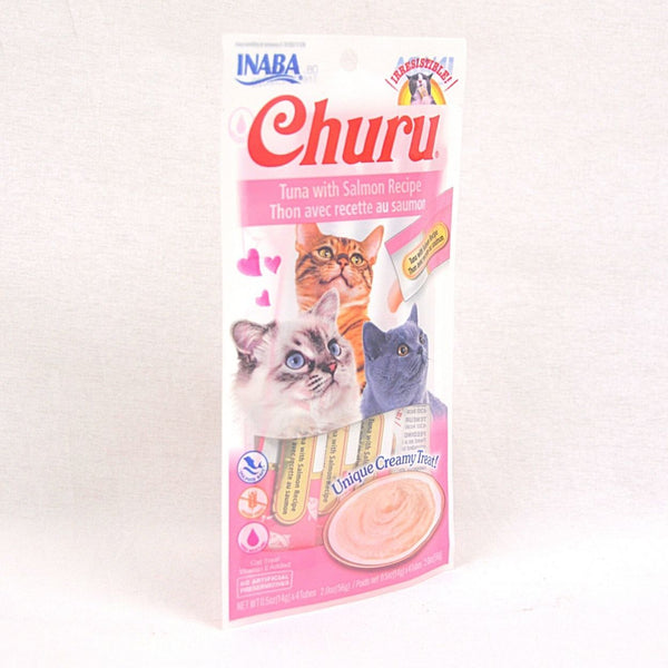INABA Churu Tuna With Salmon Recipe 4pcs Cat Snack Inaba 