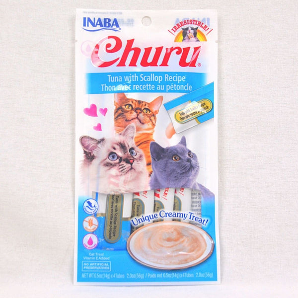 INABA Churu Tuna With Scallop Recipe 4pcs Cat Snack Inaba 