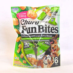 INABA Snack Anjing Churu Fun Bites For dog Chicken Recipe Wraps Tuna Recipe 160g Hobi & Koleksi > Perawatan Hewan > Makanan & Vitamin Hewan Inaba 