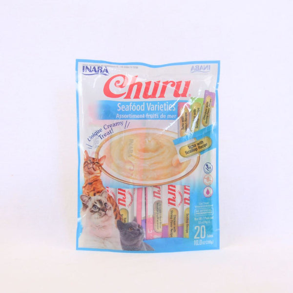 INABA Snack Kucing USA623 Churu Seafood Variety Bag 20pcs Cat Snack Inaba 