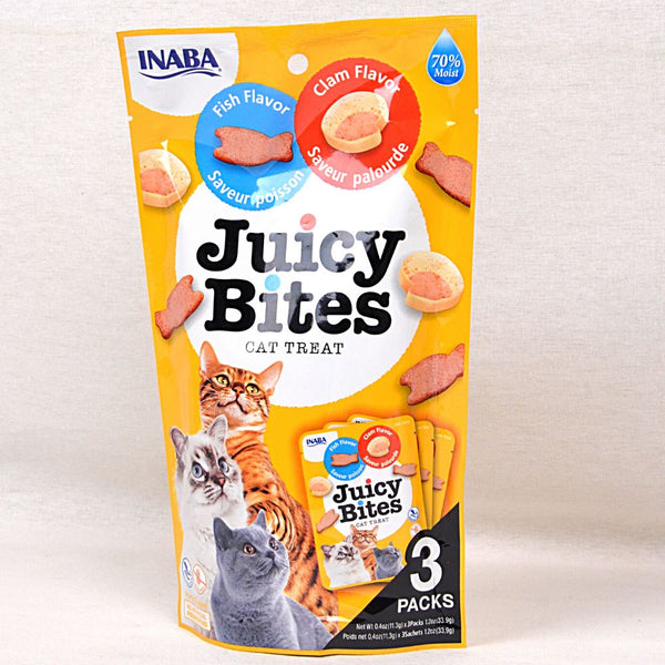 INABA USA702A Juicy Bites Fish and Clam 3pcs Cat Snack Ciao 