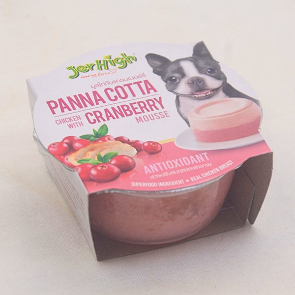 JERHIGH Anjing Pannacotta Chicken Cranberry Mousse 70g Dog Food Wet Jerhigh 