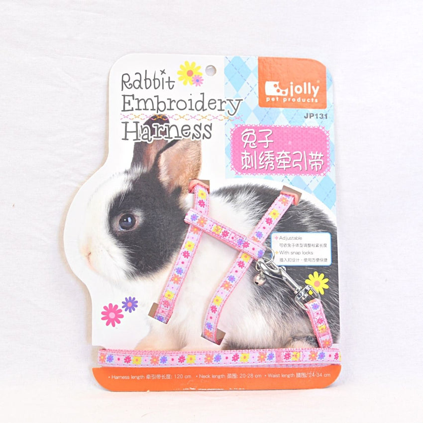 JOLLY JP131 Rabbit Embroidery Harness Small Animal Supplies Jolly Pink 