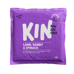 KINDogfood RAW Lamb,Rabbit and Spinach 500GR Frozen Food Kin Dogfood 