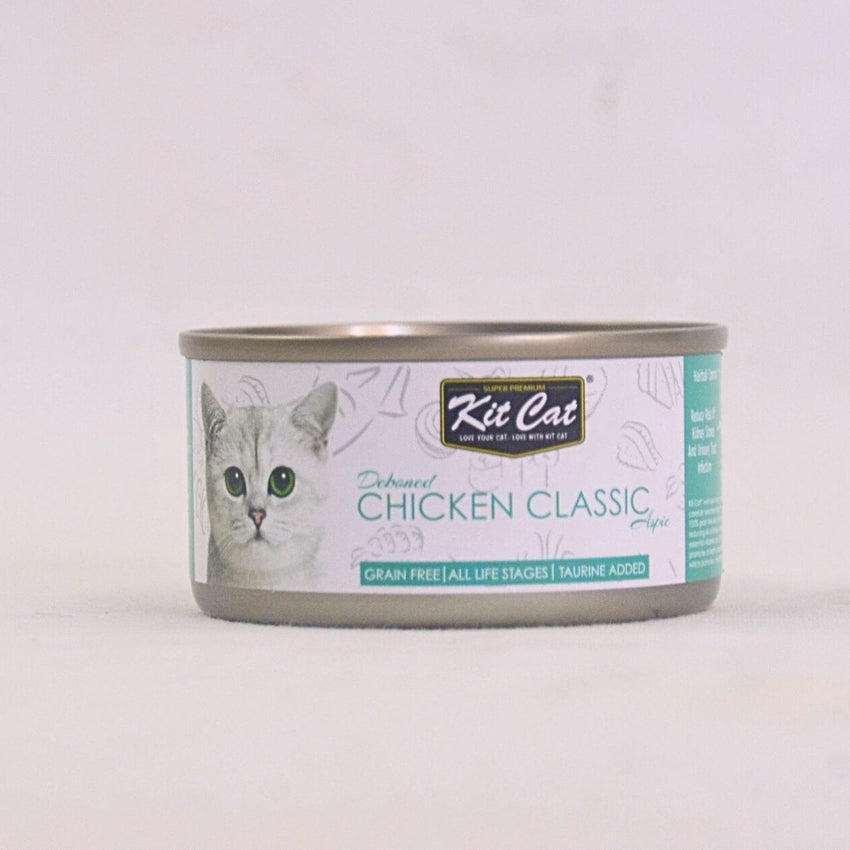 KITCAT Cat Food Can Deboned Chicken Classic 80g Cat Food Wet Kit Cat 