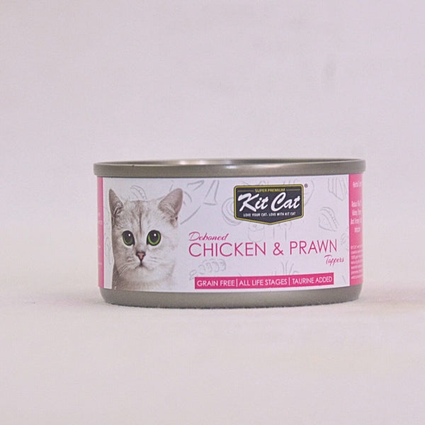 KITCAT Cat Food Can Deboned Chicken Prawn 80g Cat Food Wet Kit Cat 