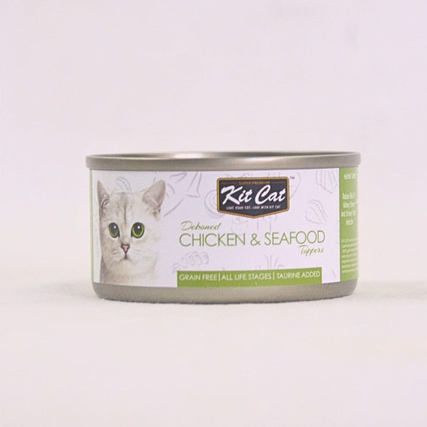 KITCAT Cat Food Can Deboned Chicken Seafood 80g Cat Food Wet Kit Cat 