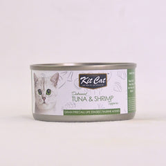 KITCAT Cat Food Can Deboned Tuna Shrimp 80g Cat Food Wet Kit Cat 