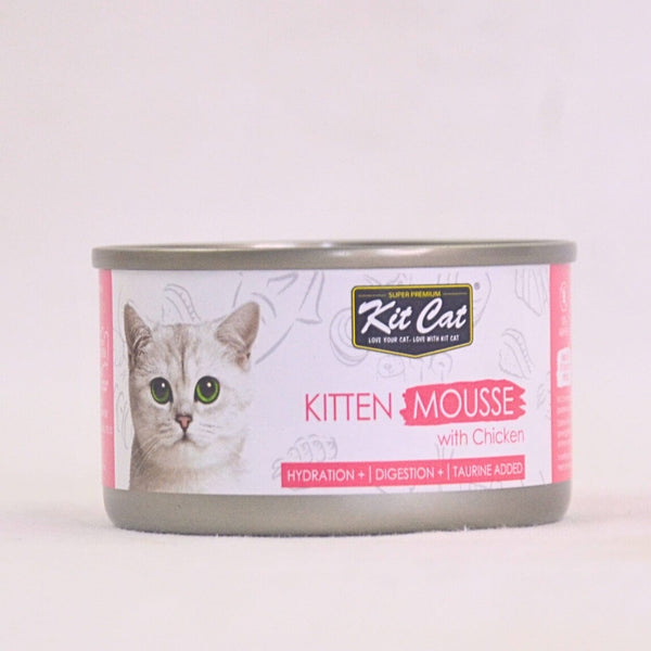KITCAT Cat Food Can Petfood Kitten Mousse Chicken 80g Cat Food Wet Kit Cat 