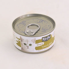 KITCAT Cat Food Canned Petfood Classic Tuna Beef Gravy 70g Cat Food Wet Kit Cat 