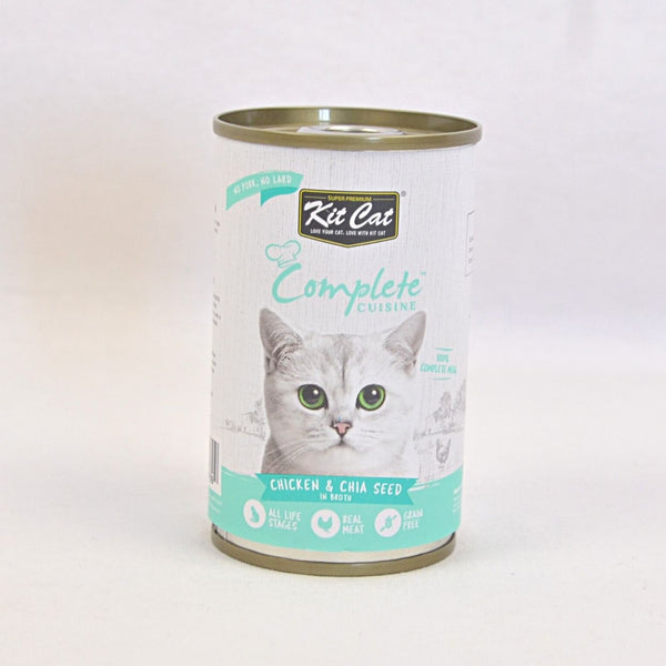 KITCAT Complete Cuisine Chicken Chia Seed In Broth 150g Cat Food Wet Kit Cat 