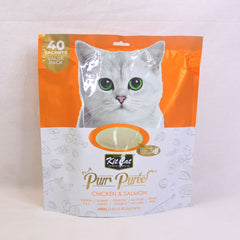 KITCAT Purr Puree Chicken Salmon 40pcs Cat Snack Kit Cat 