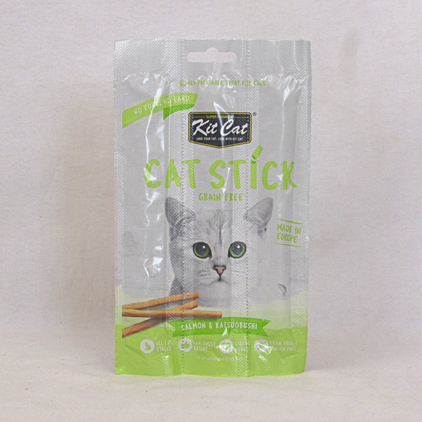 KITCAT Snack Kucing Cat Stick Salmon and Katsuobushi 15gr Cat Snack Kit Cat 
