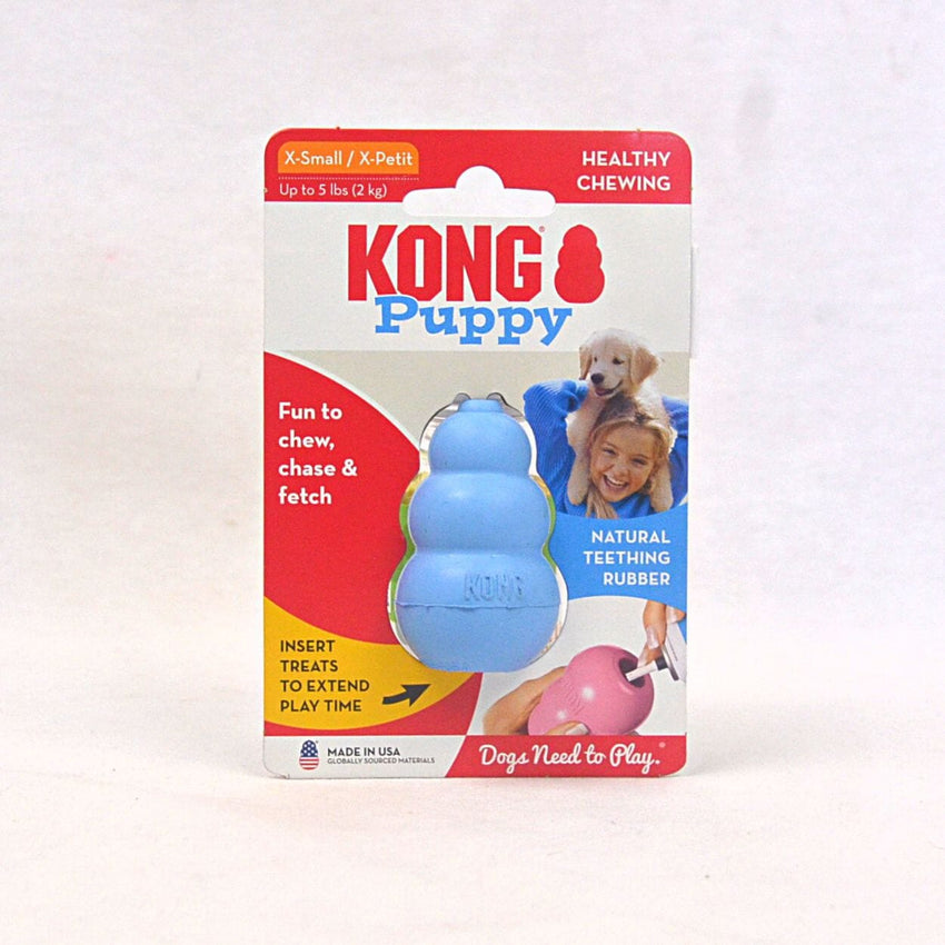 KONG KP4 PUPPY XSmall Dog Toy Kong Blue 