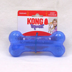KONG PSN2 Squeezz Bone Medium Dog Toy Kong Blue 