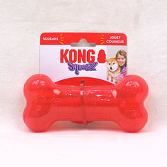 KONG PSN2 Squeezz Bone Medium Dog Toy Kong Red 