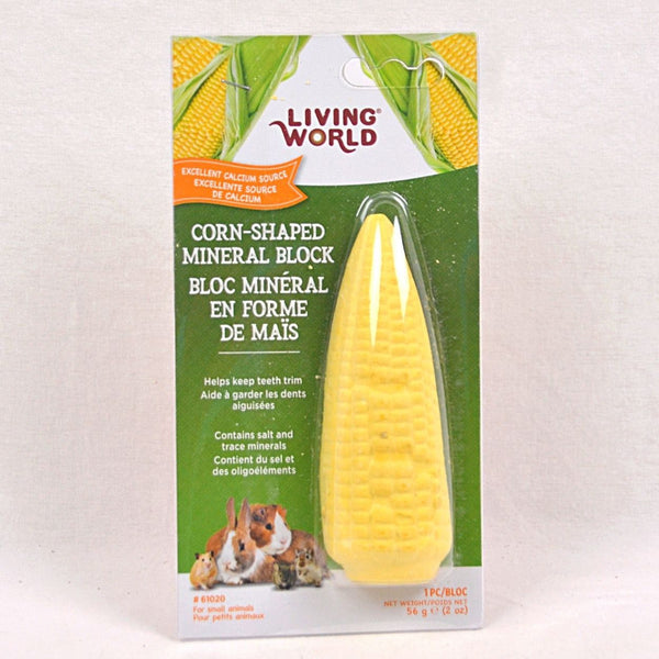 LIVINGWORLD 61020 Corn Shaped Mineral Block 56g Small Animal Supplies Living World 