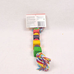 LIVINGWORLD 81136 Junglewood Rope with Small Blocks and Beads Bird Toys Living World 