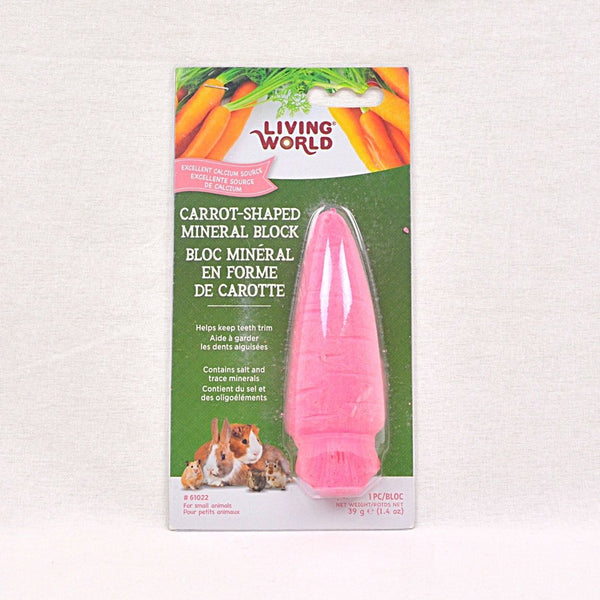 LIVINGWORLD Carrot Shaped Mineral Block 39g Small Animal Supplement Living World 