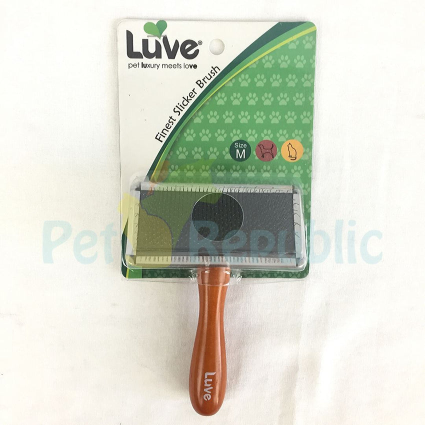 LUVE LV013 Finest Slicker Brush Medium - Pet Republic Jakarta