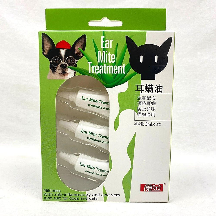 MAGIC Pet Ear Mites Drop Treatment 3x3ml Grooming Medicated Care Magic 