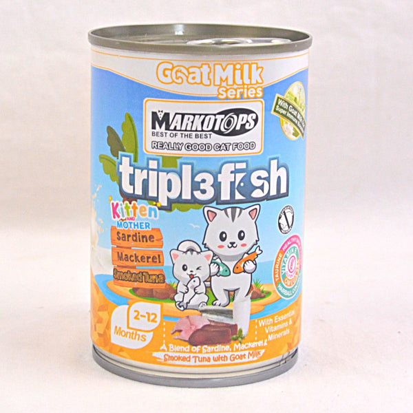MARKOTOPS Kitten Triple Fish Smoked Tuna with Goat Milk 400gr Cat Food Wet Markotops 