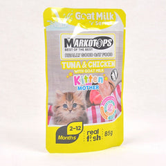 MARKOTOPS Kitten Tuna Chicken Goat Milk 85g Cat Food Wet Markotops 