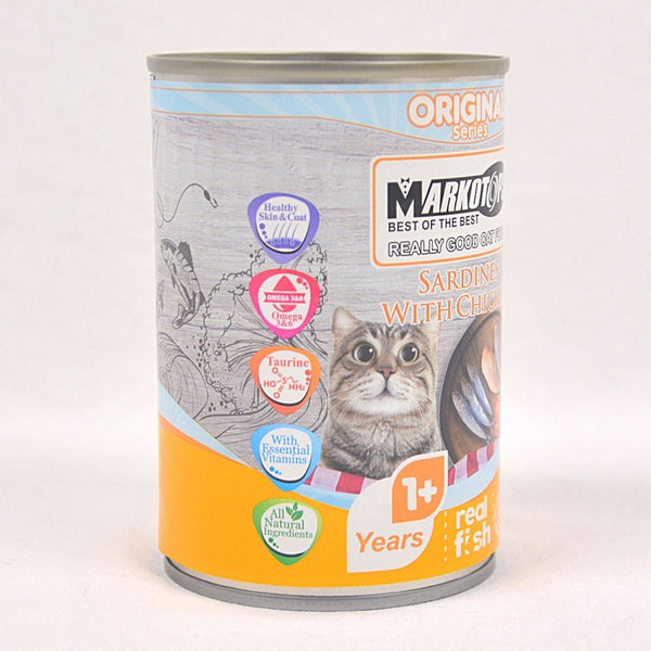 MARKOTOPS Year 1 Plus Sardines With Chicken 400g Cat Food Wet Markotops 