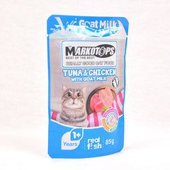MARKOTOPS Year 1 Plus Tuna Chicken Goat Milk 85g Cat Food Wet Markotops 