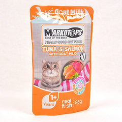 MARKOTOPS Year 1 Plus Tuna Salmon Goat Milk 85g Cat Food Wet Markotops 