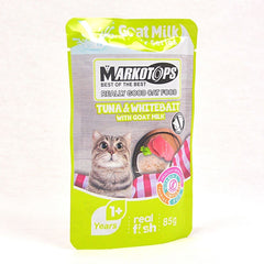 MARKOTOPS Year 1 Plus Tuna Whitebait Goat Milk 85g Cat Food Wet Markotops 
