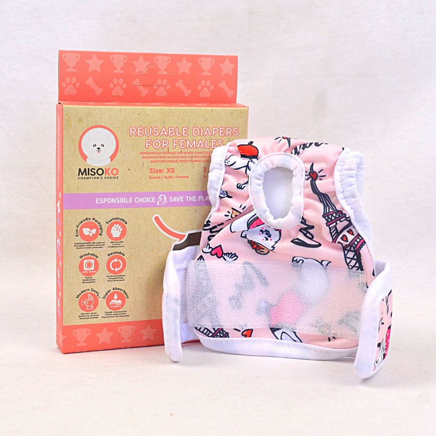 MISOKOANDCO Diapers Anjing Reusable Diapers For Female Dogs Size XS Sanitation MISOKO&CO 
