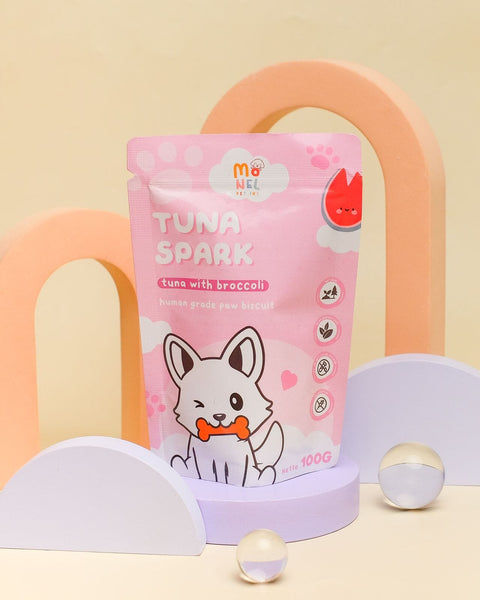 MONELPET Snack Anjing Biscuit Tuna Spark 50gr Dog Snack Monelpet 